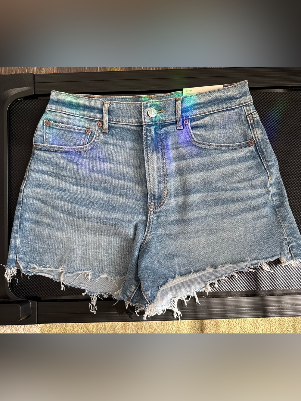 NWT AE High-Rise Stretch Boyfriend Denim Cutoff Shorts